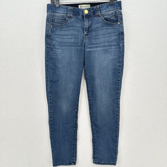 Democracy Jeans Womens 8 Ab Technology Ankle Skimmer Blue Denim Tummy Control - Picture 1 of 12